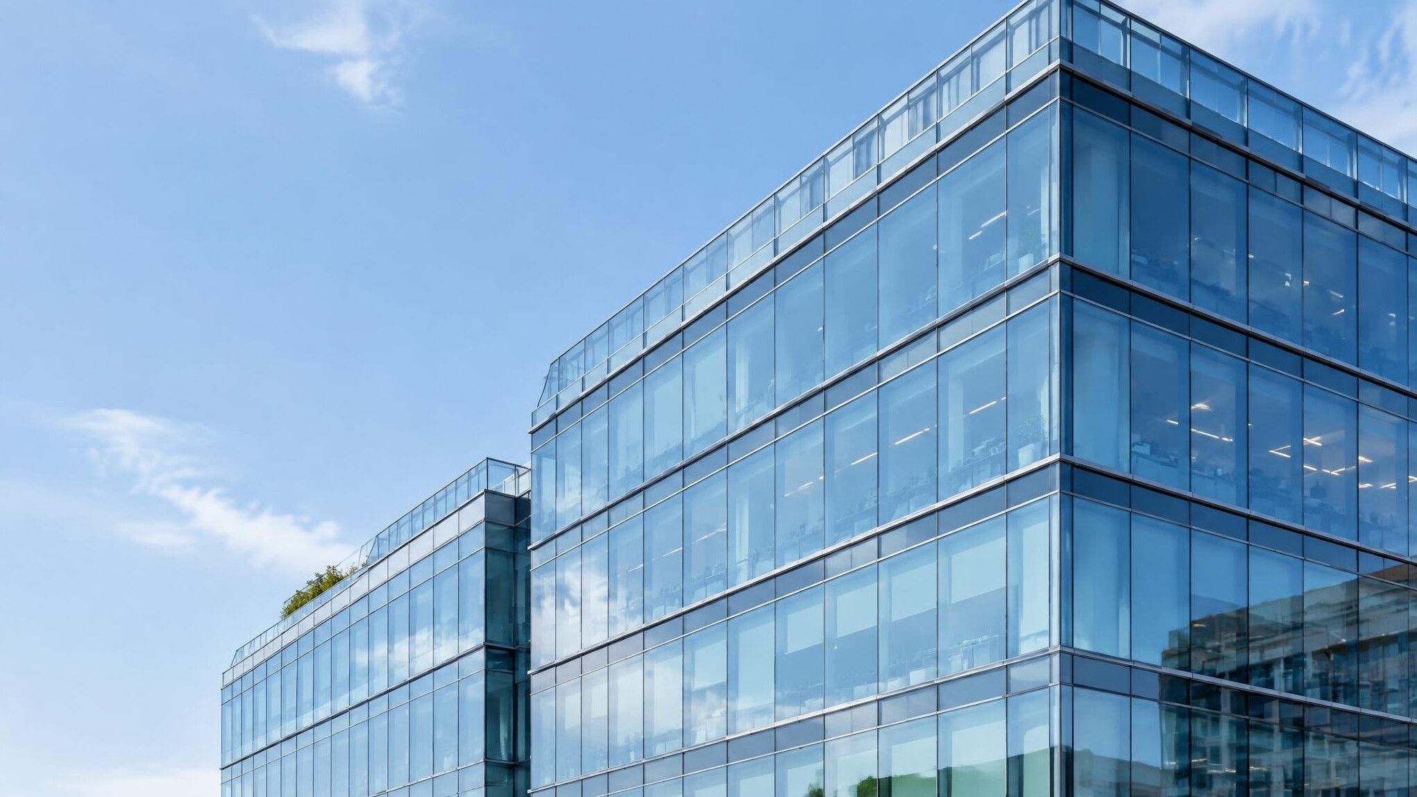 Modern office building facade in daylight