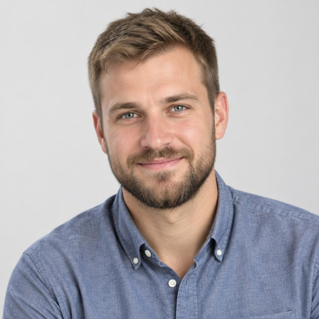 Studio portrait of a male nutrition specialist