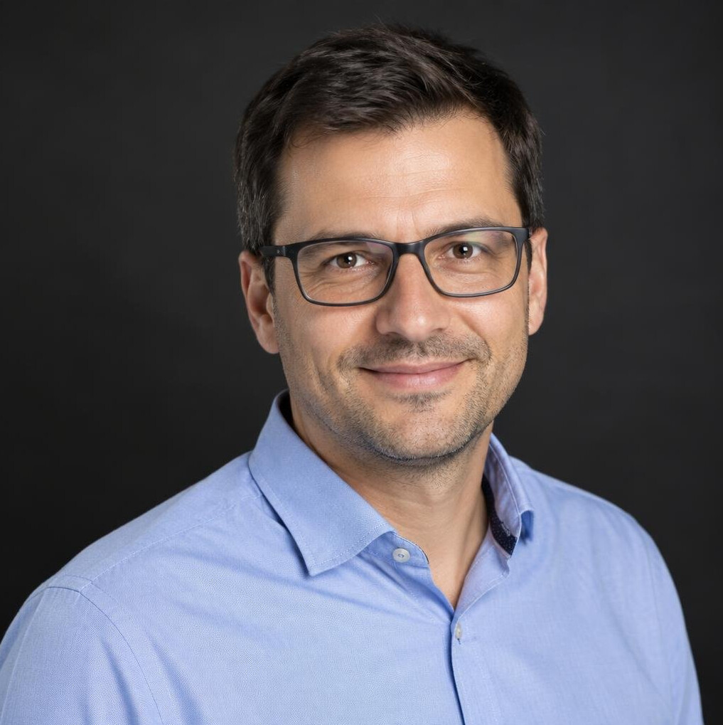 Studio portrait of a smiling male HR consultant