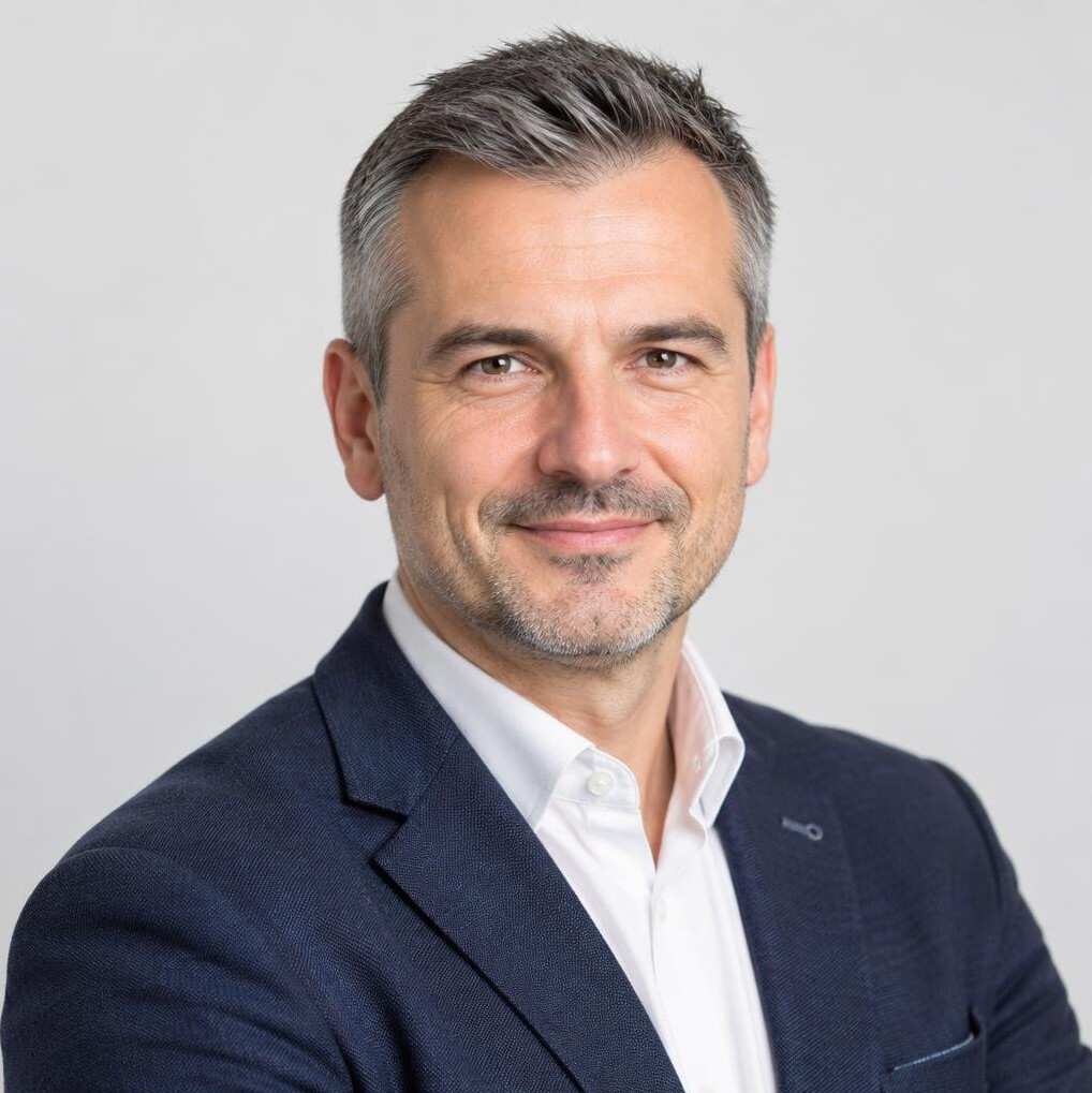 Studio portrait of a male health program director