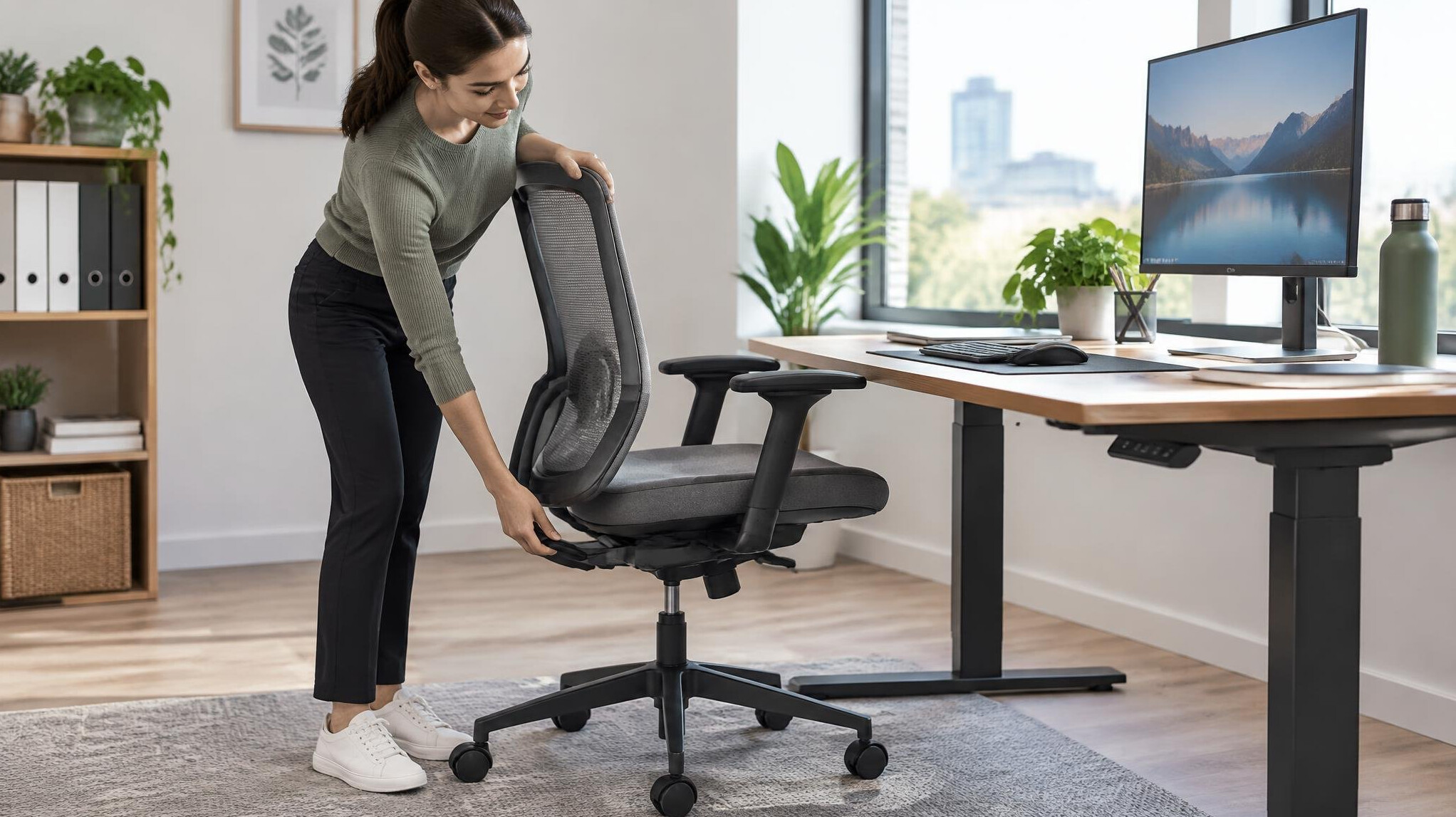 ergonomic office setup